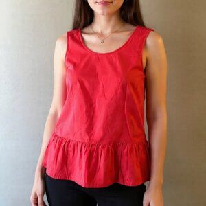 J Crew Sleeveless Red Top Small